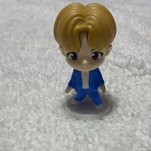 Tinytan J-Hope in blue suit, McDonald’s 2025 happy meal toy collectible figurine